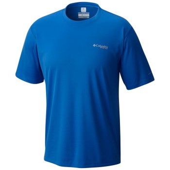 Columbia PFG Zero Rules Short Sleeve, Camiseta Azules Para Hombre | 941827-OTM